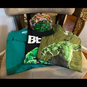 HULK BUNDLE DEAL… Includes 3 T-shirts and SnapBack Hat